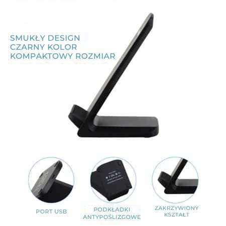 Incarcator wireless QI Edman S70, 2 Bobine cu Incarcare rapida, Universal, negru