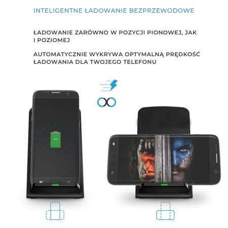 Incarcator wireless QI Edman S70, 2 Bobine cu Incarcare rapida, Universal, negru