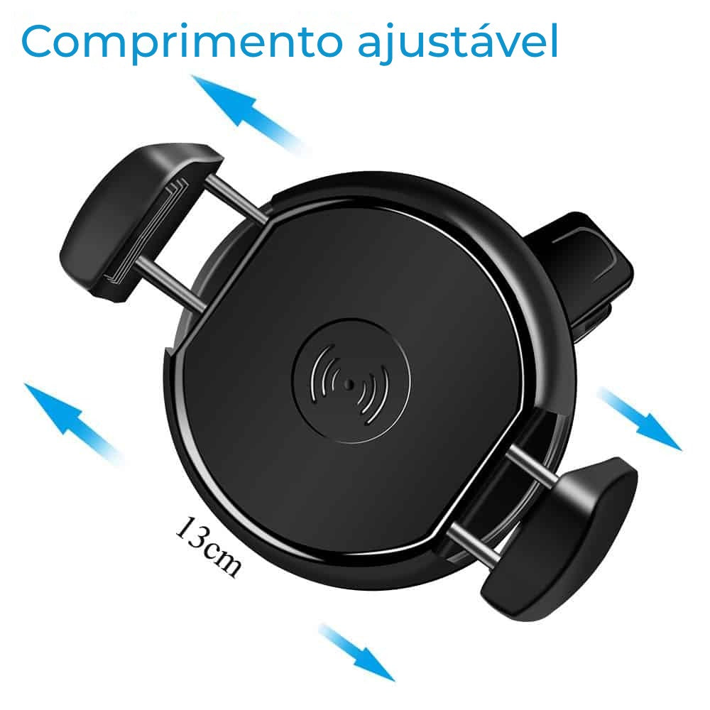 Incarcator auto wireless QI Edman Fast Charging, Universal, negru