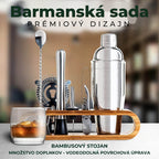 Set-de-Barman-pentru-bauturi-Edman-suport-din-bambus-Shaker-Cobbler-550-ml-10-Piese-Otel-Inoxidabil-Argintiu