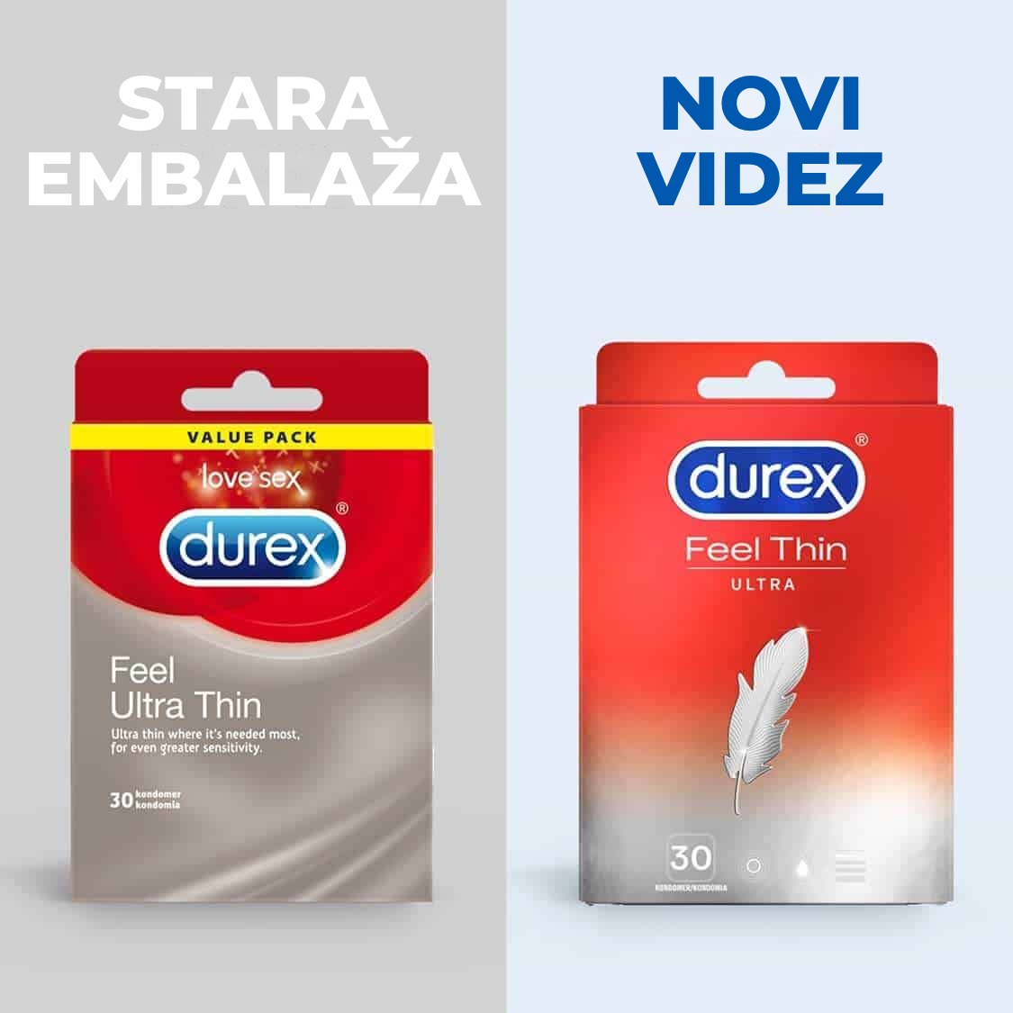 Prezervative Durex Featherlite Ultra Thin 30 bucati
