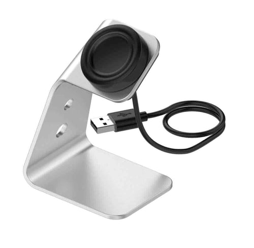 Edman charging dock for Samsung Galaxy Watch Active 1/2/3, Galaxy Watch 3/4/5, magnetic stand, watch charger, Silver