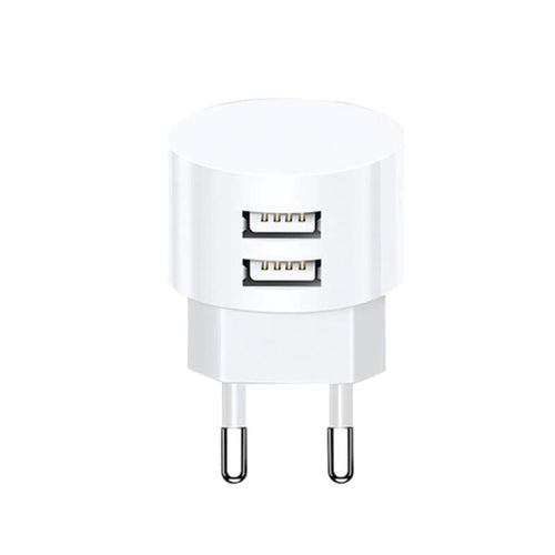 Edman T20 slim universal charger, 2.1A, dual USB, White