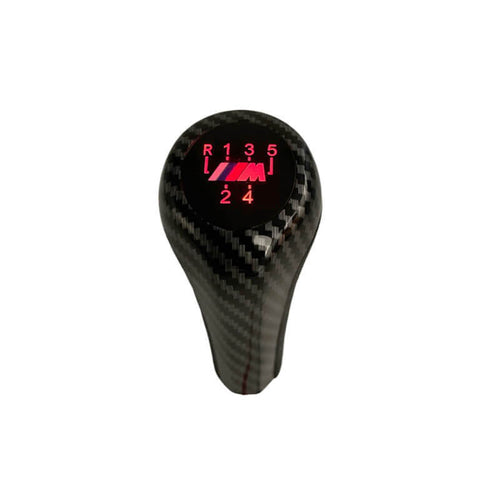 MOTOR10 BMW M Performance gear knob for E Series, LED lighting, carbon inserts