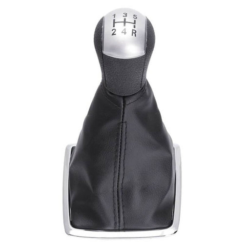 Soufflet de levier de vitesse MOTOR10 avec pommeau et cadre pour Ford Focus 2 Facelift, Ford C-Max, Ford Galaxy, Noir-Argent