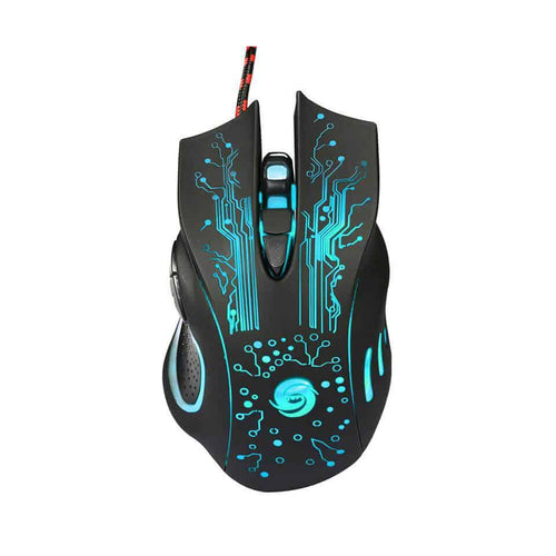 Edman M950 glowing USB gaming mouse, 3200 DPI, 6 buttons, Black