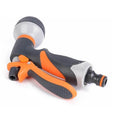 Pistol de stropit Edman, 8 moduri de udat, rotativ, maner ergonomic, Negru/Portocaliu