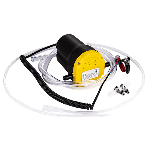 Edman electric oil and diesel transfer pump for car and motorcycle, suction tubes, 3L/min, copper motor, 12V, 100W, Black