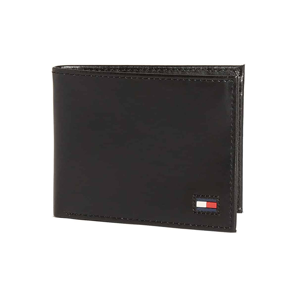 Portofel Tommy Hilfiger Black Conventry Passcase Wallet, din piele, Negru