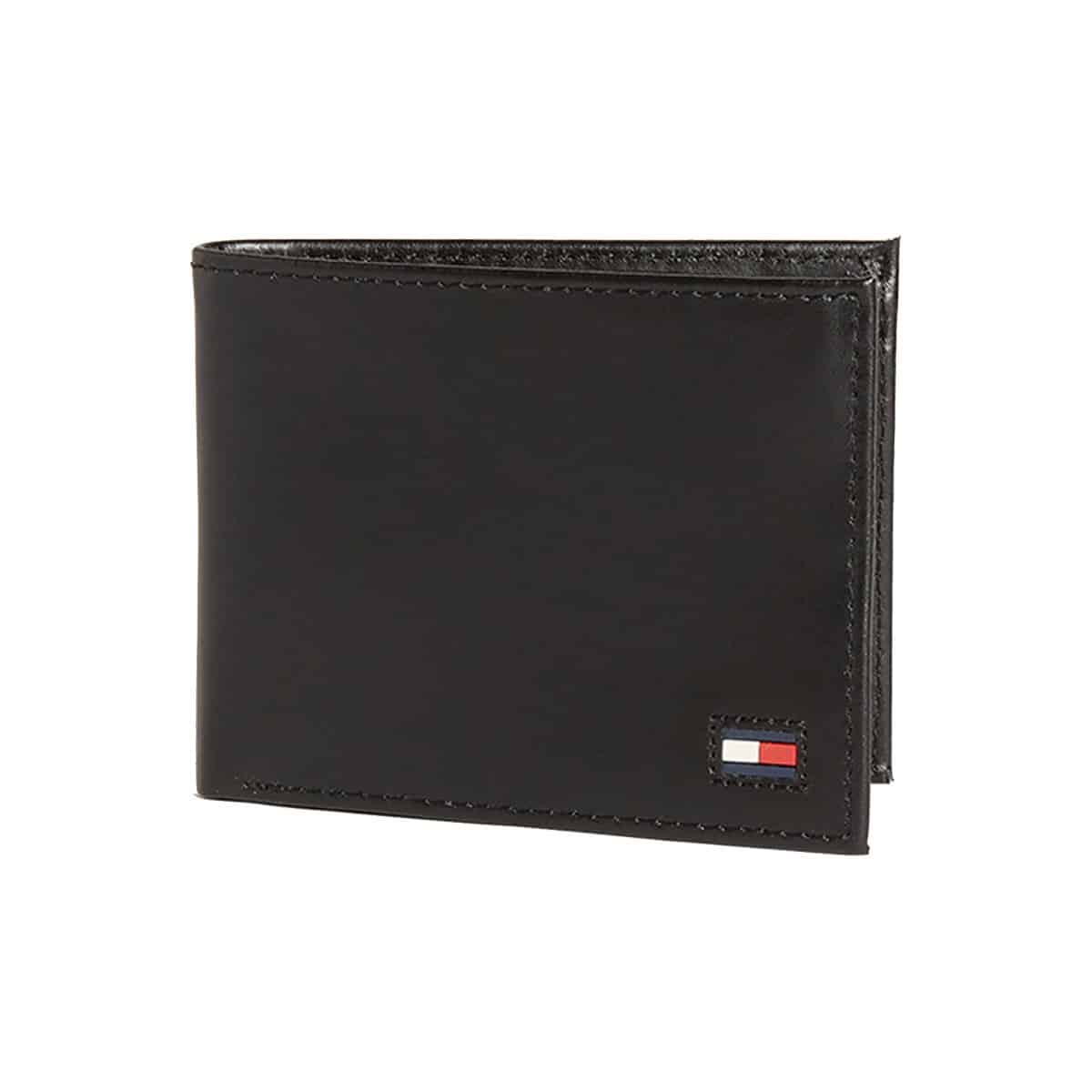 Portofel Tommy Hilfiger Black Conventry Passcase Wallet, din piele, Negru
