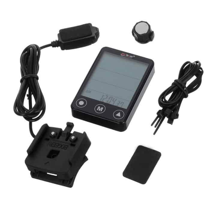 Ciclocomputer Vitezometru Bicicleta cu Touch Screen, rezistent la apa, cu 24 functii, Edman Bogeer YT-308, Negru