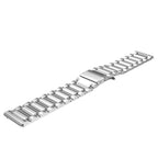 Curea metalica Edman 3Z pentru Samsung Gear S3 si telescoape Quick Release incluse in pachet, latime prindere 22mm, Argintiu