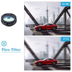 Set lentile 10 in 1 profesionale pentru telefoane si tablete Apexel DG10 - 10 in 1, prindere filet 17mm, Fisheye, Macro 15x, Wide, Telescope 2x, Kaleidoscope, CPL, Flow, Radial, Star, cu clip universal
