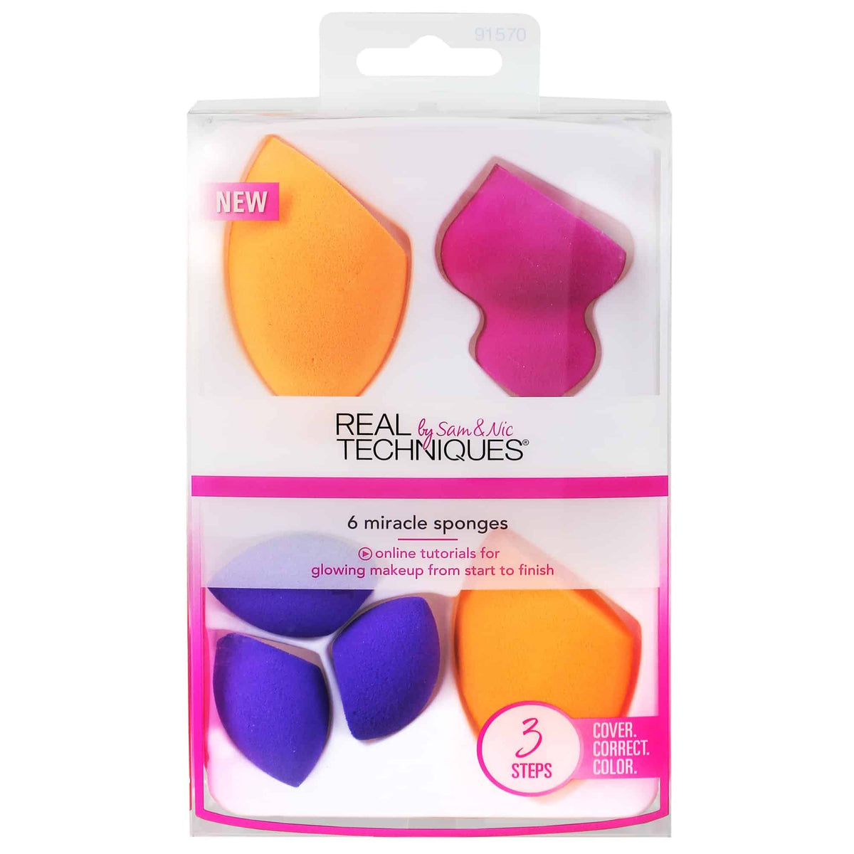 Burete Real Techniques Miracle Complexion pentru aplicarea fondului de ten, 6 buc