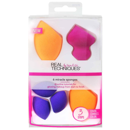 Burete Real Techniques Miracle Complexion pentru aplicarea fondului de ten, 6 buc