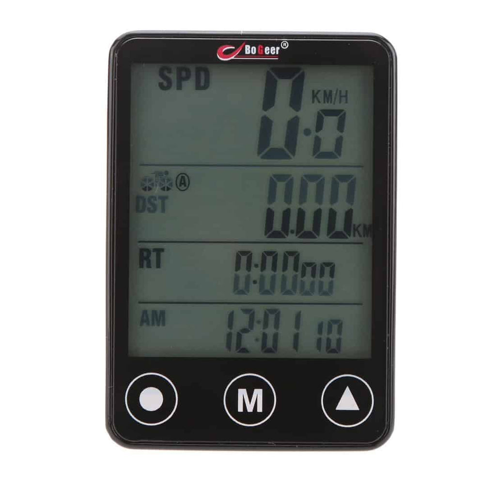 Ciclocomputer Vitezometru Bicicleta cu Touch Screen, rezistent la apa, cu 24 functii, Edman Bogeer YT-308, Negru