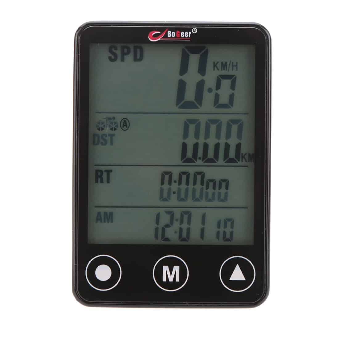 Ciclocomputer Vitezometru Bicicleta cu Touch Screen, rezistent la apa, cu 24 functii, Edman Bogeer YT-308, Negru