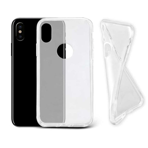 Edman ultra slim TPU silicone case for iPhone X 10, Transparent