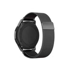 Curea metalica cu prindere magnetica Edman pentru Samsung Gear S3 si telescoape Quick Release incluse in pachet, latime prindere 22mm, Negru