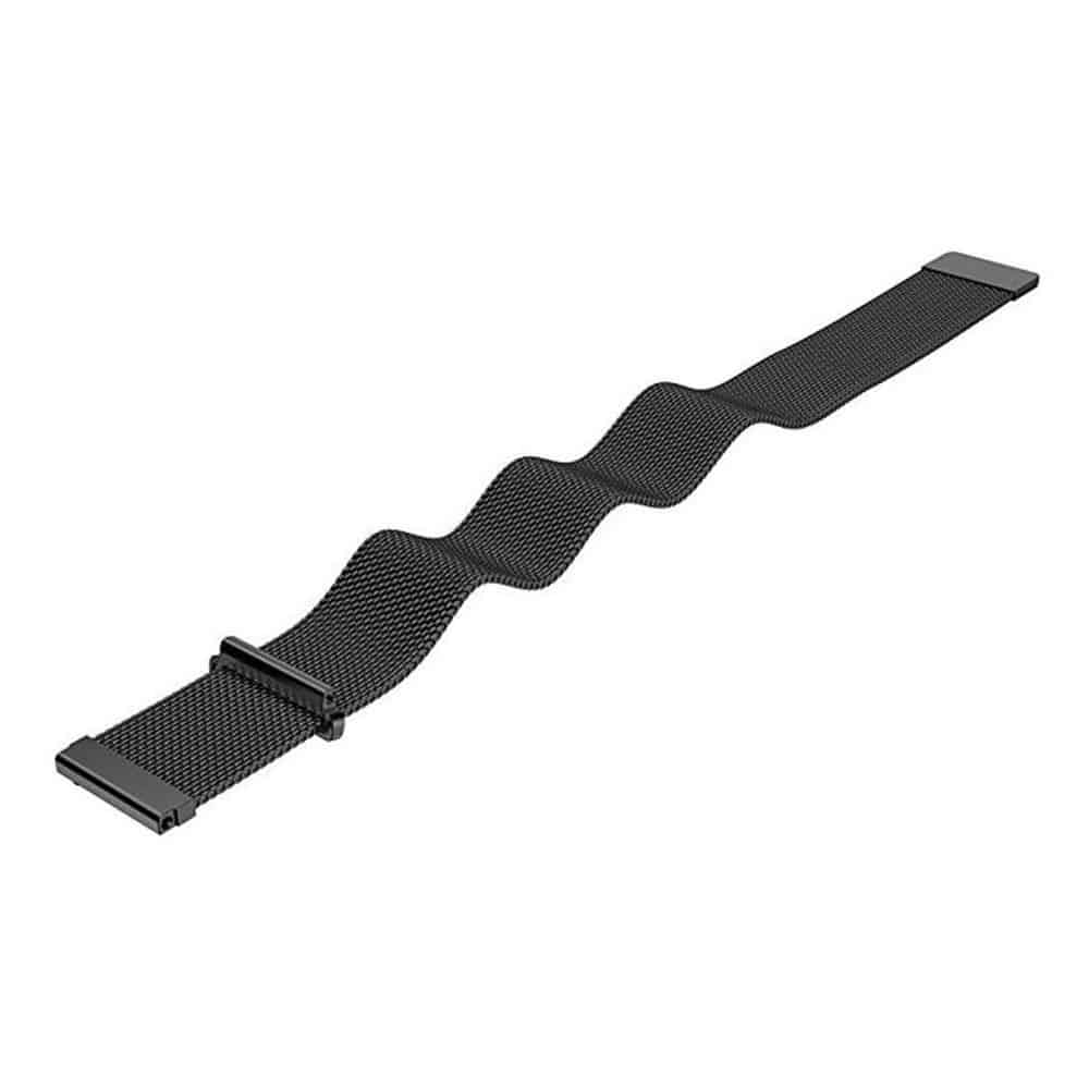 Curea metalica cu prindere magnetica Edman pentru Samsung Gear S3 si telescoape Quick Release incluse in pachet, latime prindere 22mm, Negru