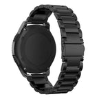 Curea metalica Edman 3Z pentru Samsung Gear S3 si telescoape Quick Release incluse in pachet, latime prindere 22mm, Negru