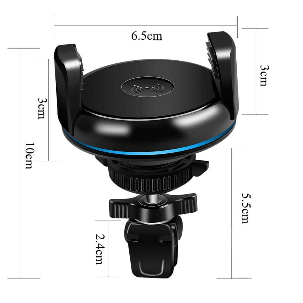 Incarcator auto wireless QI Edman Fast Charging, Universal, negru