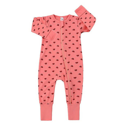 Edman baby/kids long-sleeve sleepsuit, two-way zip, cotton