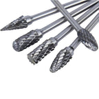 Set 10 freze din carbura de tungsten Edman pentru prelucrarea lemnului, ceramicii, pietrei si metalului, Argintiu