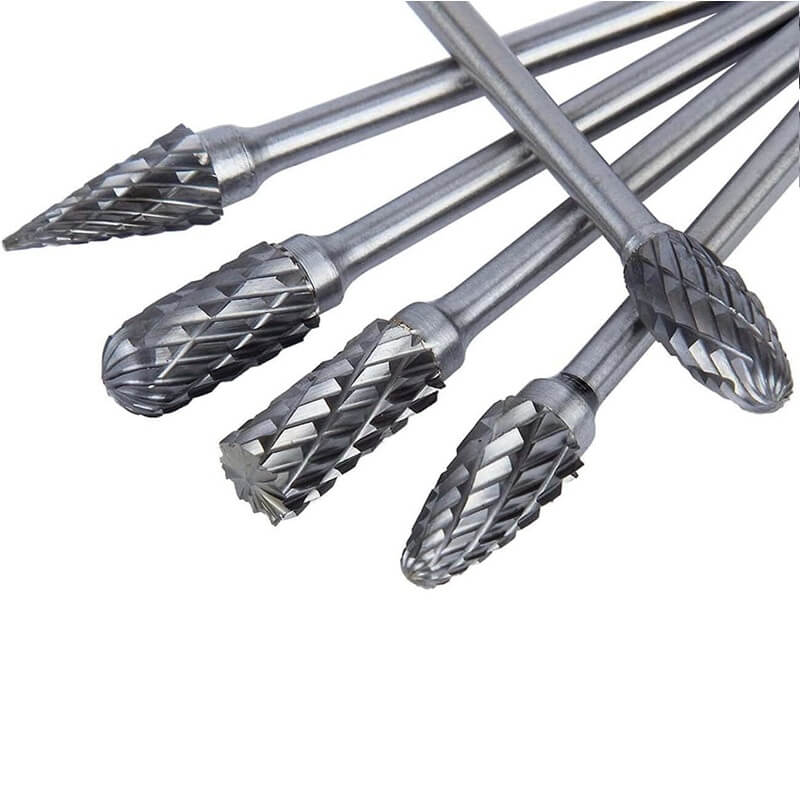 Set 10 freze din carbura de tungsten Edman pentru prelucrarea lemnului, ceramicii, pietrei si metalului, Argintiu