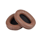 Set 2 bureti Edman pentru casti Audio-Technica ATH M50X, M50XBT, M50, M40X, M30, M20, M10, ATH-MSR7, Piele ecologica, Maro