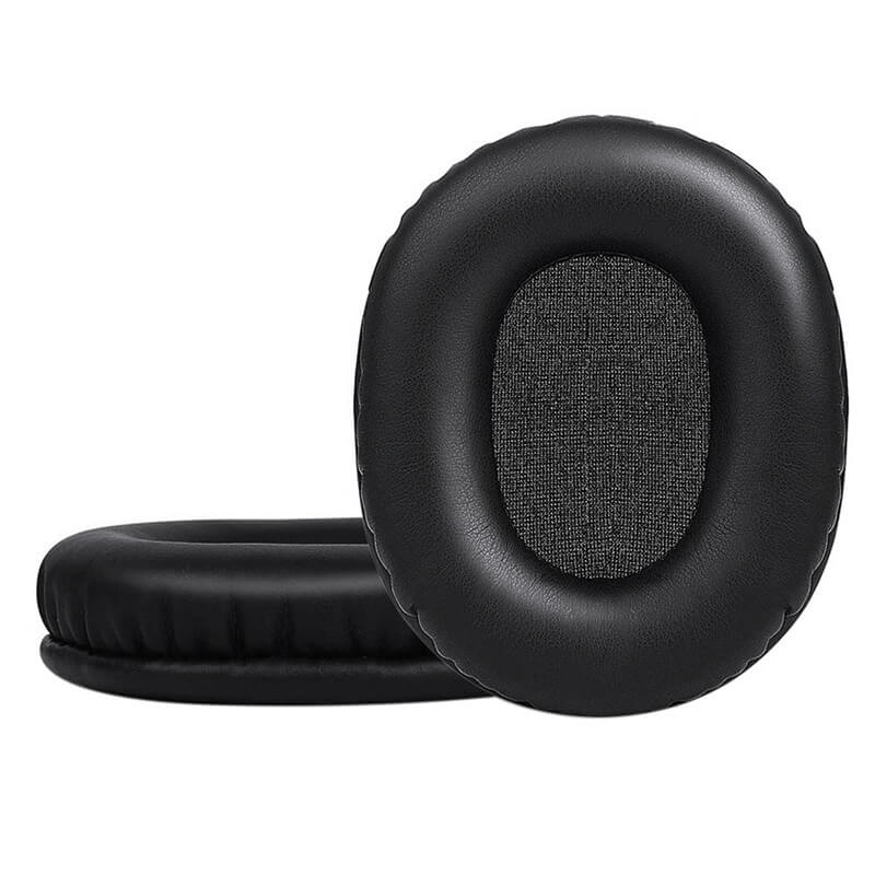 Set 2 bureti Edman pentru casti Audio-Technica ATH M50X, M50XBT, M50, M40X, M30, M20, M10, ATH-MSR7, Piele ecologica, Negru