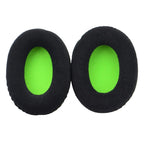 Set 2 bureti Edman pentru casti HyperX Cloud III 3 / II 2 Gaming, Over-Ear, Catifea, Negru-Verde