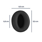 Set 2 bureti Edman pentru casti Sennheiser HD 4.50BT, HD 4.50BTNC, HD 4.40BT, HD 458BT, HD 350BT, HD 4.30G, HD 4.20, Piele ecologica, Negru