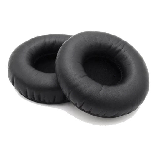 Edman set of 2 universal round headphone ear pads, faux leather, 45 mm, Black