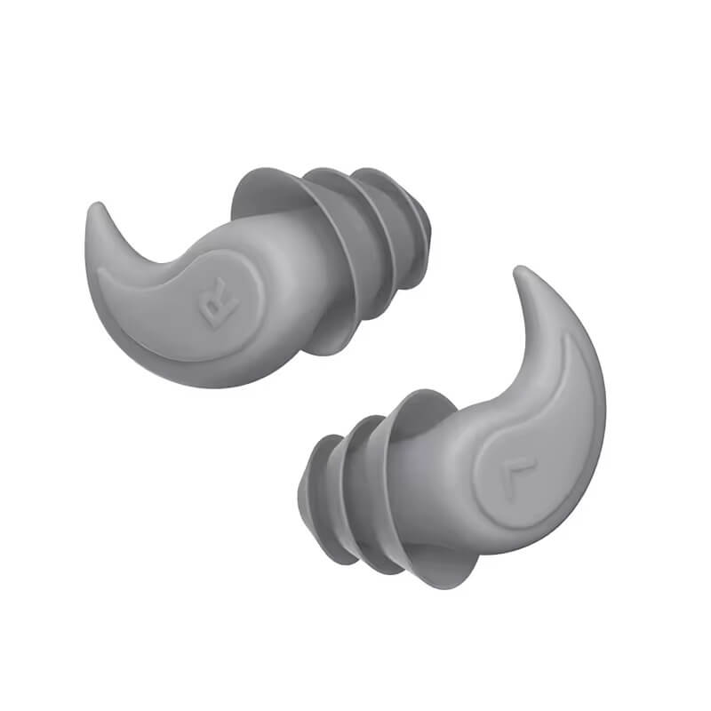 Set 2 dopuri de urechi Edman, silicon nano 3 straturi, reutilizabile, reducere zgomot 40dB, impermeabile, Gri