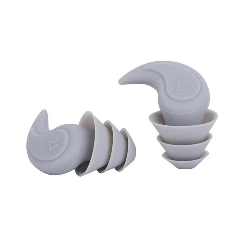 Set 2 dopuri de urechi Edman, silicon nano 3 straturi, reutilizabile, reducere zgomot 40dB, impermeabile, Gri