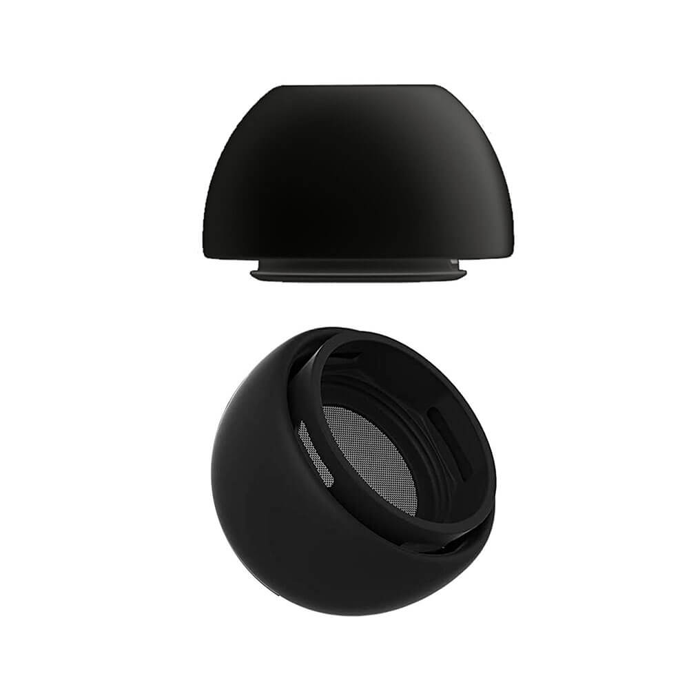 Set 2 dopuri Edman din silicon pentru casti AirPods Pro, AirPods Pro (gen 2), marimea S, Negru