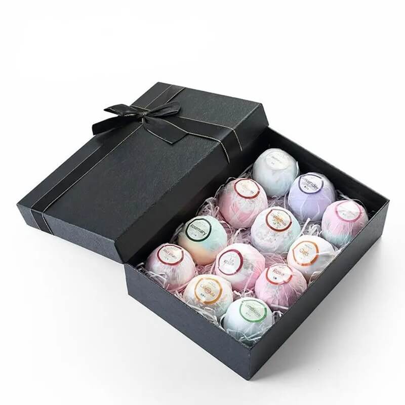 Set cadou bile efervescente parfumate de baie Edman, 12 bucati