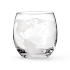 Set Sticla decantor Edman, forma glob pamantesc, cu suport din lemn si 2 pahare pentru vin, Visiniu