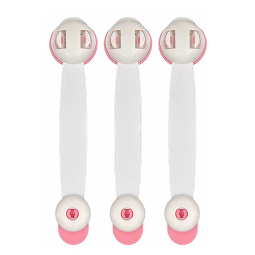 Edman child safety locks for drawers and cabinets, strong 3M adhesive, double locking system, set of 3