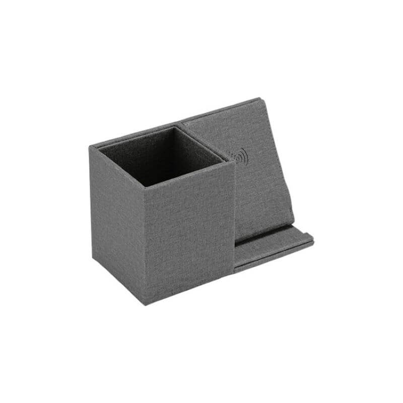 Suport pixuri cu incarcator wireless rapid QI Edman Ontario SP1, 10W, Gri