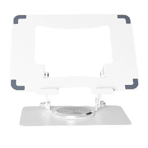 Supporto per laptop da scrivania Edman girevole e regolabile in altezza, design pieghevole, alluminio robusto