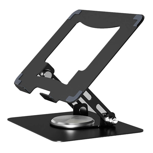 Edman rotating height-adjustable laptop stand for desk, foldable design, sturdy aluminium
