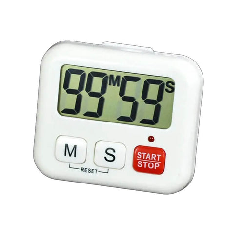 Edman digital kitchen timer, magnetic back, White