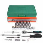 Trusa reparatie masina MOTOR10 46 piese, otel inoxidabil, Negru/Verde